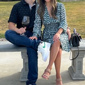 Abercrombie & Fitch green floral dress